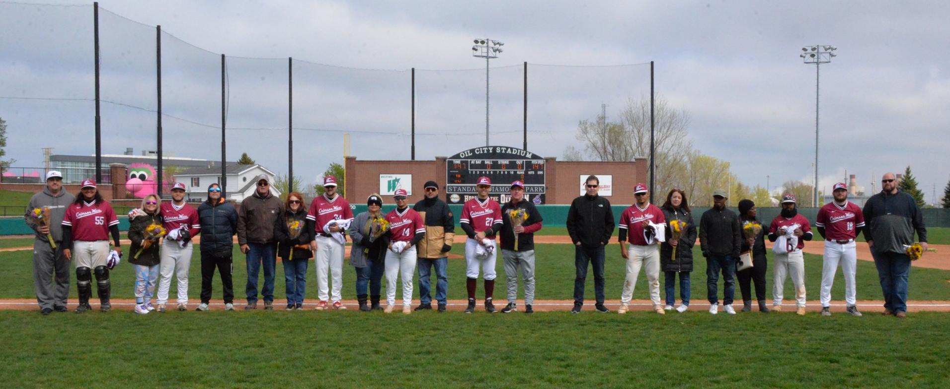 Baseball finishes TIU series with extra innings win on Senior Day