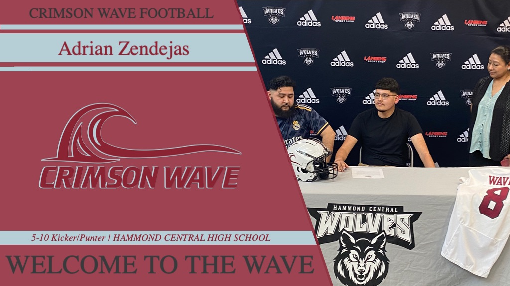 Crimson Wave Sprint Football signs Hammond Central&rsquo;s Zendejas