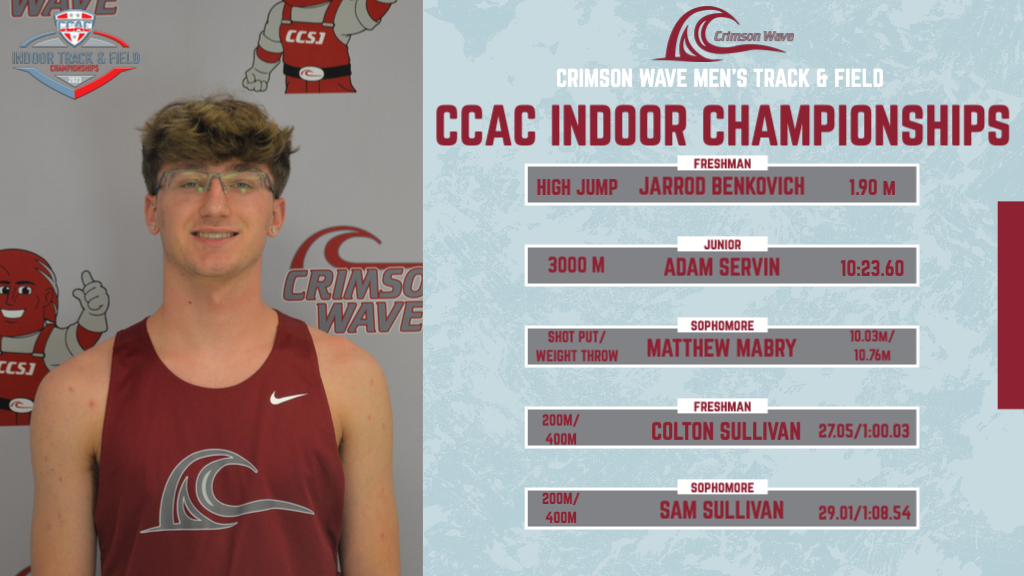 Benkovich takes 1st Place in High Jump as Men&rsquo;s Track &amp; Field takes on CCAC Indoor Championships